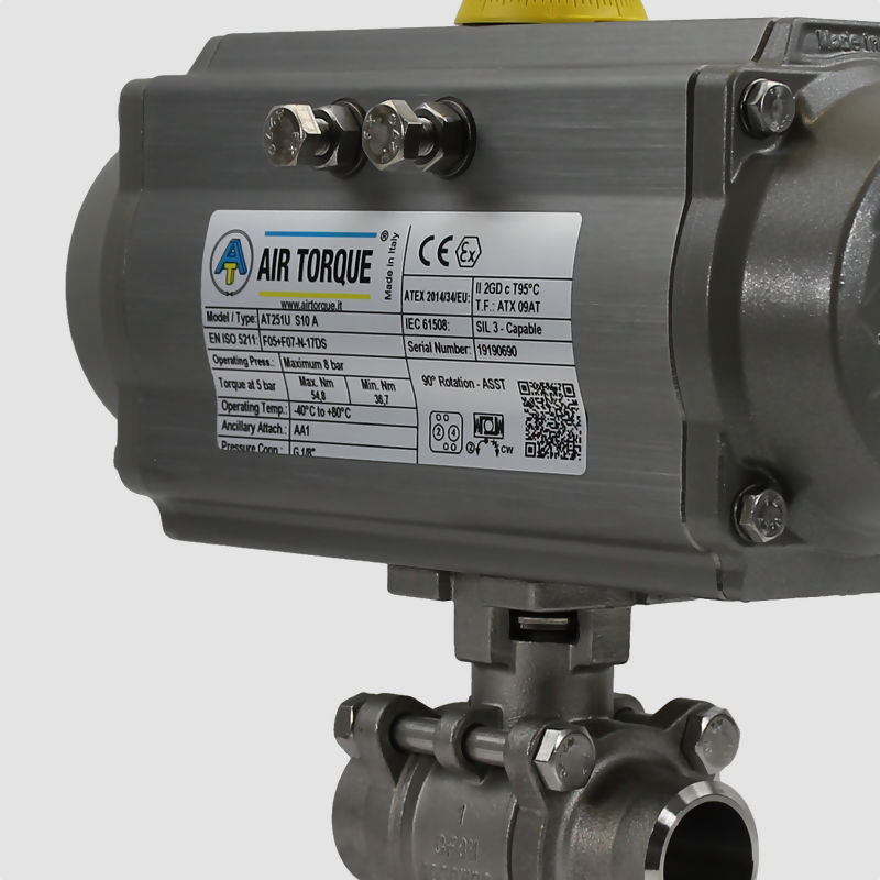 Air Torque Actuator Actuated Valves