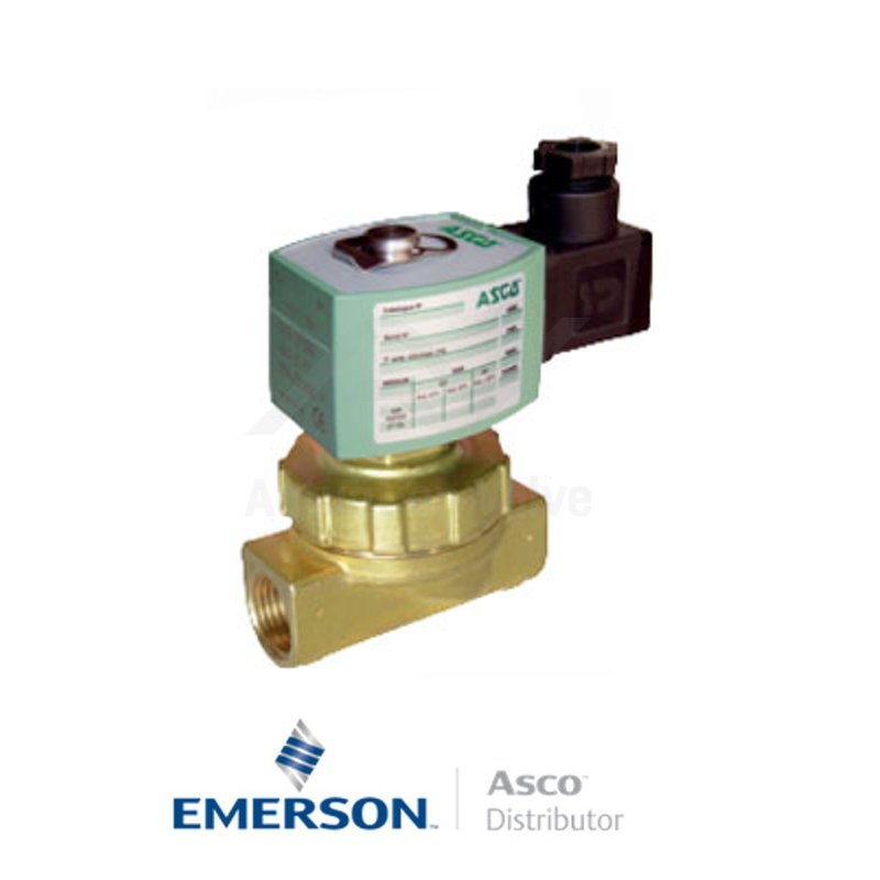 0.75" BSPP E220K409S1T00H1 Asco General Service Solenoid Valves Pilot Operated 24 VDC Stainless Steel