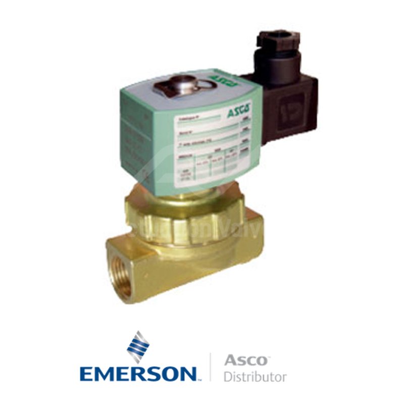 0.75" BSPP E220K409S1T00H8 Asco Numatics General Service Solenoid Valves Pilot Operated 230 VAC Stainless Steel
