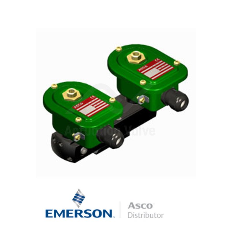 0.25" BSPP EMTG551B418 Asco Process Automation Solenoid Valves Pilot Operated 24 VDC Engineered Plastics