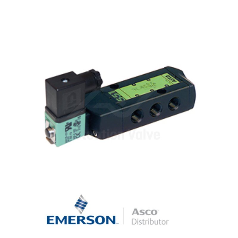 0.25" BSPP SCG551A017MS Asco Process Automation Solenoid Valves Pilot Operated 120 VAC Brass