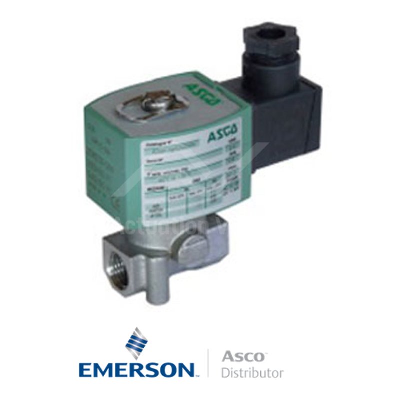 0.25" NPT 8262K130MVE00F1 Asco Numatics General Service Solenoid Valves Direct Acting 24 VDC Brass