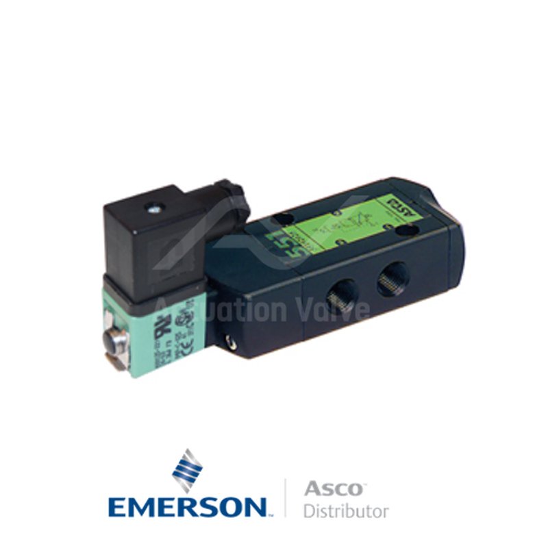 0.25" NPT SC8551A017SL Asco Process Automation Solenoid Valves Pilot Operated 24 VDC Engineered Plastics