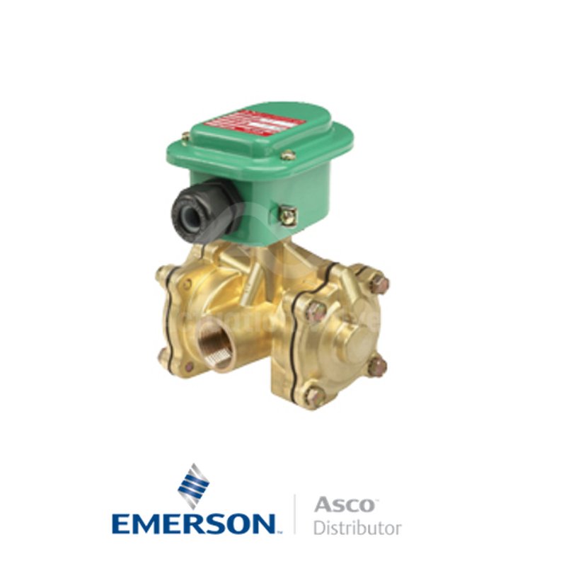 0.75" NPT EMETB316B374 Asco General Service Solenoid Valves Pilot Operated 24 VDC Stainless Steel